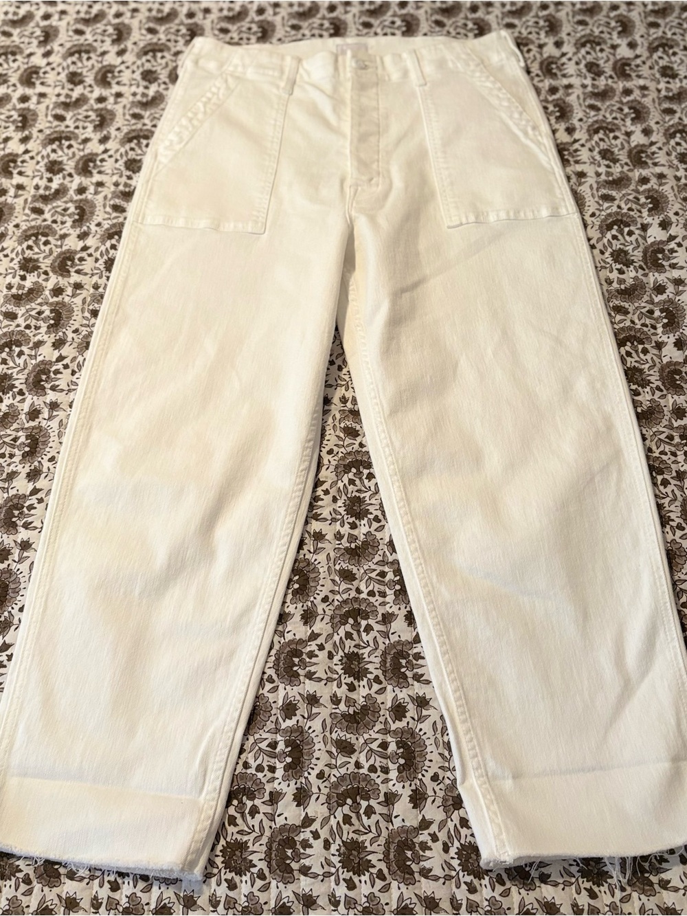 Mother Women's Raw Hem Jeans - White